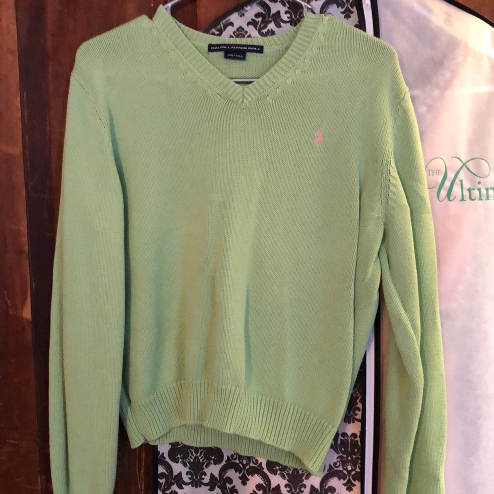 Polo green golf sweater
